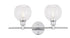 Elegant Lighting Collier 2 light in Black and Clear glass Wall sconce Model: LD2314BK