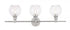Elegant Lighting Collier 3 light in Black and Clear glass Wall sconce Model: LD2318BK