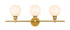 Elegant Lighting Collier 3 light in Black and Frosted white glass Wall sconce Model: LD2319BK