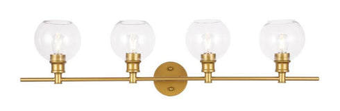 Elegant Lighting Collier 4 light in Black and Clear glass Wall sconce Model: LD2322BK