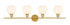 Elegant Lighting Collier 4 light in Black and Frosted white glass Wall sconce Model: LD2323BK