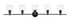 Elegant Lighting Collier 5 light in Black and Clear glass Wall sconce Model: LD2326BK