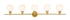 Elegant Lighting Collier 5 light in Black and Frosted white glass Wall sconce Model: LD2327BK