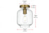Elegant Lighting Collier 7.5 inch Flush Mount Clear Shade in Satin Gold in Satin Gold and Clear Finish Model: LD2270SG