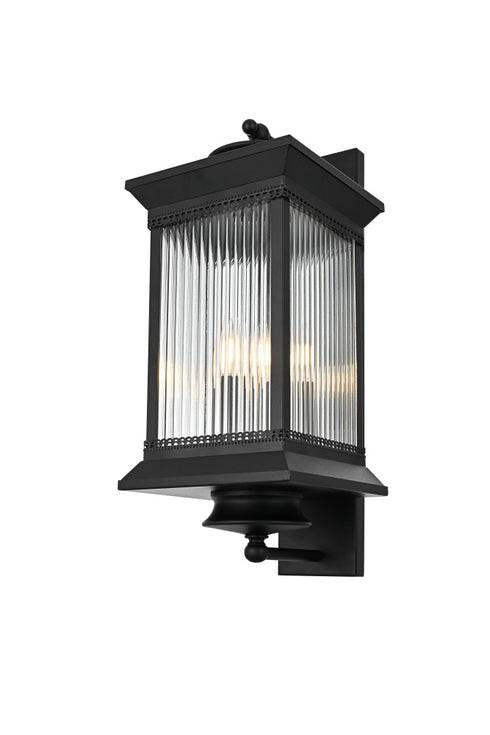 Elegant Lighting Collins 3 Light Wall sconce W9.5 Inch E11.5 Inch H23.5 Inch L3 in Black (1Box) Model: OD316W24BK