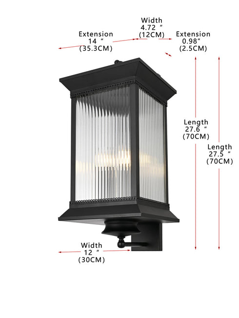 Elegant Lighting Collins 4 Light Wall sconce W12 Inch E14 Inch H27.5 Inch L4 in Black (1Box) Model: OD316W28BK