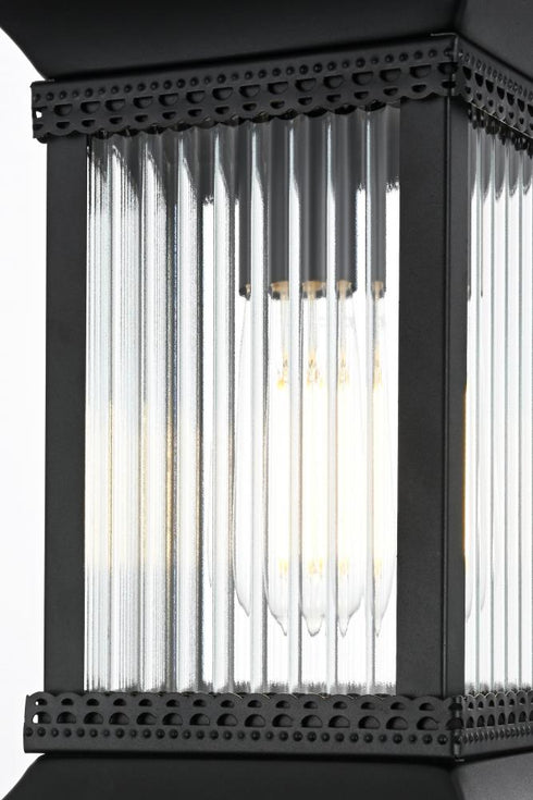 Elegant Lighting Collins 7 inch Outdoor Pendant in Black Model: OD316H18BK