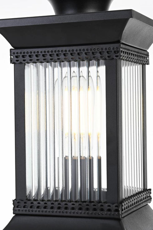 Elegant Lighting Collins 7 inch Outdoor Pendant in Black Model: OD316P19BK