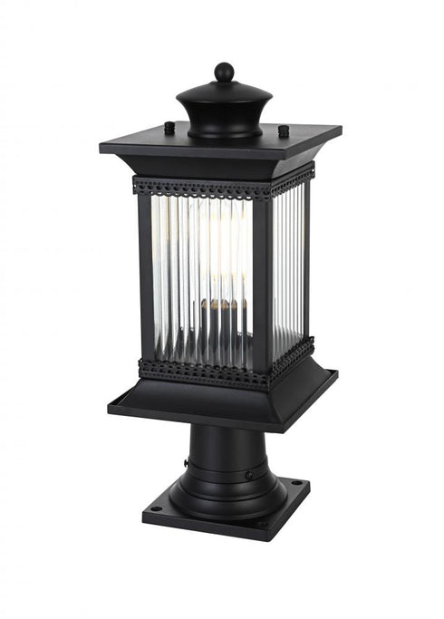 Elegant Lighting Collins 7 inch Outdoor Pendant in Black Model: OD316P19BK