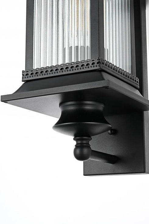 Elegant Lighting Collins 7 inch Outdoor Pendant in Black Model: OD316W19BK