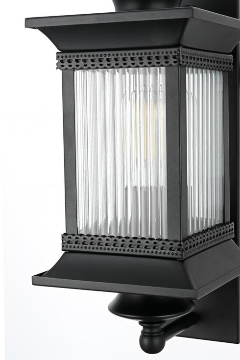 Elegant Lighting Collins 7 inch Outdoor Pendant in Black Model: OD316W19BK