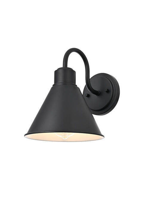 Elegant Lighting Colton 1 Light Wall Sconce W8 Inch xH10 Inch xE10.5 Inch in Black Model: OD803W10BK