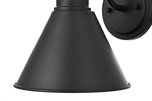 Elegant Lighting Colton 1 Light Wall Sconce W8 Inch xH10 Inch xE10.5 Inch in Black Model: OD803W10BK