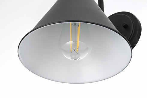 Elegant Lighting Colton 1 Light Wall Sconce W8 Inch xH10 Inch xE10.5 Inch in Black Model: OD803W10BK