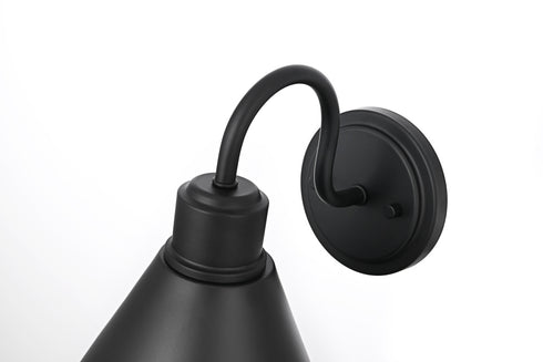 Elegant Lighting Colton 1 Light Wall Sconce W8 Inch xH10 Inch xE10.5 Inch in Black Model: OD803W10BK