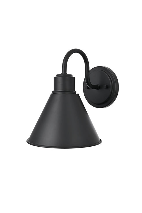 Elegant Lighting Colton 1 Light Wall Sconce W8 Inch xH10 Inch xE10.5 Inch in Black Model: OD803W10BK