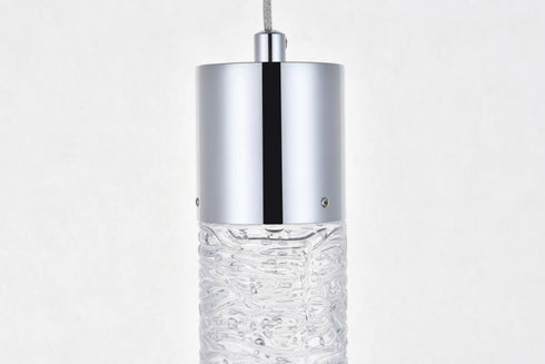 Elegant Lighting Constellation 1 light in Chrome LED Pendant Model: 5200D4C