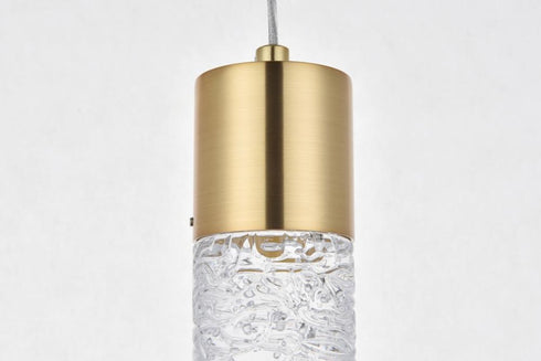 Elegant Lighting Constellation 1 light in Gold LED Pendant Model: 5200D4G