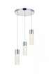 Elegant Lighting Constellation 3 light in Chrome LED Pendant Model: 5200D12C