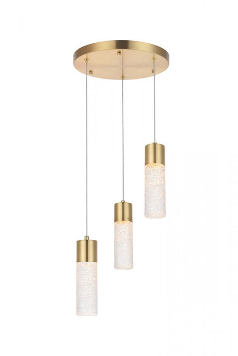 Elegant Lighting Constellation 3 light in Chrome LED Pendant Model: 5200D12C