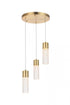 Elegant Lighting Constellation 3 light in Chrome LED Pendant Model: 5200D12C