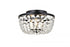 Elegant Lighting Cora 3 Light Flush Mount Model: 1109F10BK