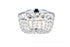 Elegant Lighting Cora 3 Light Flush Mount Model: 1109F10BK