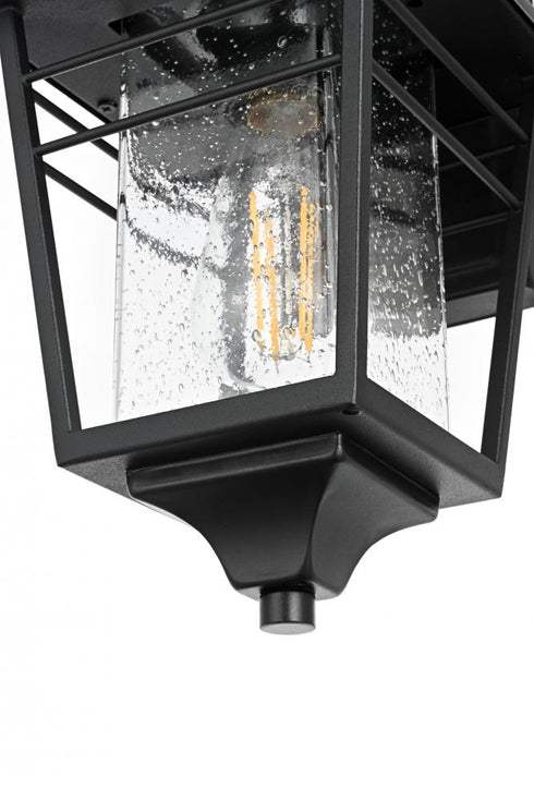Elegant Lighting Croskey 7 inch Outdoor Pendant in Black Model: OD347W13BK