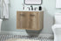 Elegant Lighting Cyrus 30 Inch Single Bathroom Vanity in Natural Oak with Backsplash Model: VF48030NT-BS