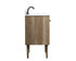 Elegant Lighting Cyrus 30 Inch Single Bathroom Vanity in Natural Oak with Backsplash Model: VF48030NT-BS