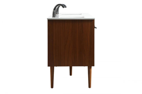 Elegant Lighting Cyrus 60 Inch Single Bathroom Vanity in Teak Model: VF48060DMTK