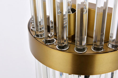 Elegant Lighting Dallas 2 light in Gold and Clear Wall Sconce Clear Royal Cut Crystal Model: 3000W8G