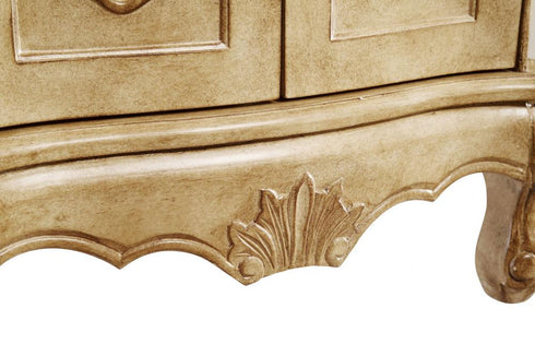 Elegant Lighting Danville 24 Inch Single Bathroom Vanity in Antique Beige with Ivory White Engineered Marble Model: VF-1001-VW