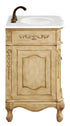 Elegant Lighting Danville 24 Inch Single Bathroom Vanity in Antique Beige with Ivory White Engineered Marble Model: VF-1001-VW