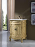 Elegant Lighting Danville 24 Inch Single Bathroom Vanity in Antique Beige with Ivory White Engineered Marble Model: VF-1001-VW