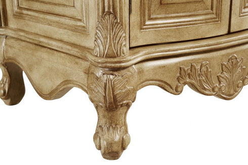 Elegant Lighting Danville 27 Inch Single Bathroom Vanity in Antique Beige with Ivory White Engineered Marble Model: VF-1002-VW