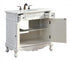Elegant Lighting Danville 36 Inch Single Bathroom Vanity in Antique White with Ivory White Engineered Marble Model: VF10636AW-VW