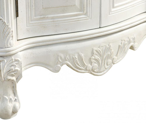 Elegant Lighting Danville 36 Inch Single Bathroom Vanity in Antique White with Ivory White Engineered Marble Model: VF10636AW-VW