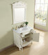 Elegant Lighting Danville 36 Inch Single Bathroom Vanity in Antique White with Ivory White Engineered Marble Model: VF10636AW-VW