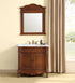 Elegant Lighting Danville 36 Inch Single Bathroom Vanity in Brown with Ivory White Engineered Marble in Teak Finish Model: VF10536BR-VW
