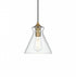 Elegant Lighting Destry 8 inch Pendant Clear Shade in Satin Gold in Satin Gold and Clear Finish Model: LD2244SG