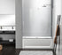 Elegant Lighting Devon Frameless Tub Door 60x60 in Brushed Gold Model: TD444-6060BGD