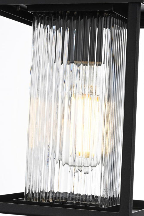Elegant Lighting Dover 7 inch Outdoor Pendant in Black Model: OD302H11BK