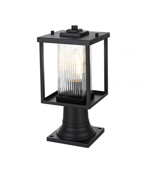 Elegant Lighting Dover 7 inch Outdoor Pendant in Black Model: OD302P15BK