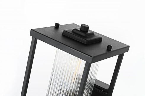 Elegant Lighting Dover 7 inch Outdoor Pendant in Black Model: OD302W12BK