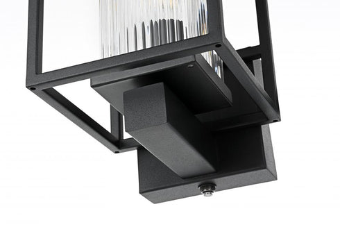 Elegant Lighting Dover 7 inch Outdoor Pendant in Black Model: OD302W12BK