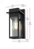 Elegant Lighting Dunton 7 inch Outdoor Pendant in Black Model: OD362W11BK