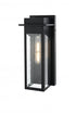 Elegant Lighting Dunton 7 inch Outdoor Pendant in Black Model: OD362W16BK
