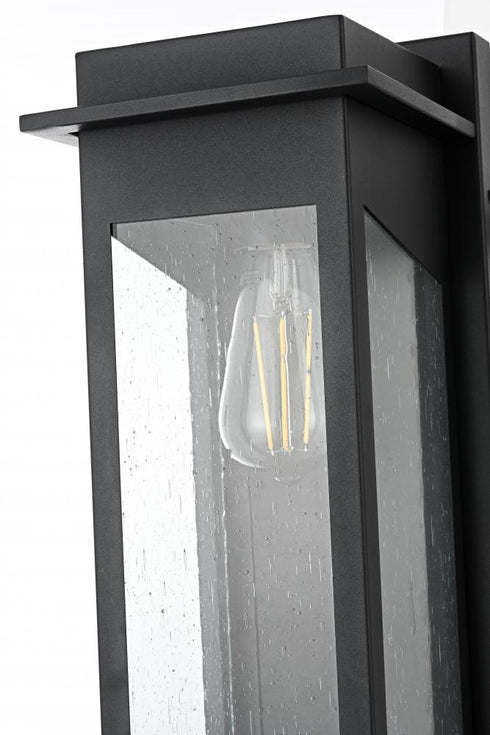 Elegant Lighting Dunton 7 inch Outdoor Pendant in Black Model: OD362W19BK