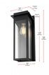 Elegant Lighting Dunton 7 inch Outdoor Pendant in Black Model: OD362W19BK